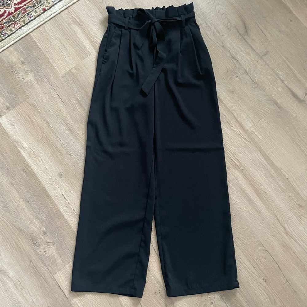 Elegant Black High-Waisted Pants